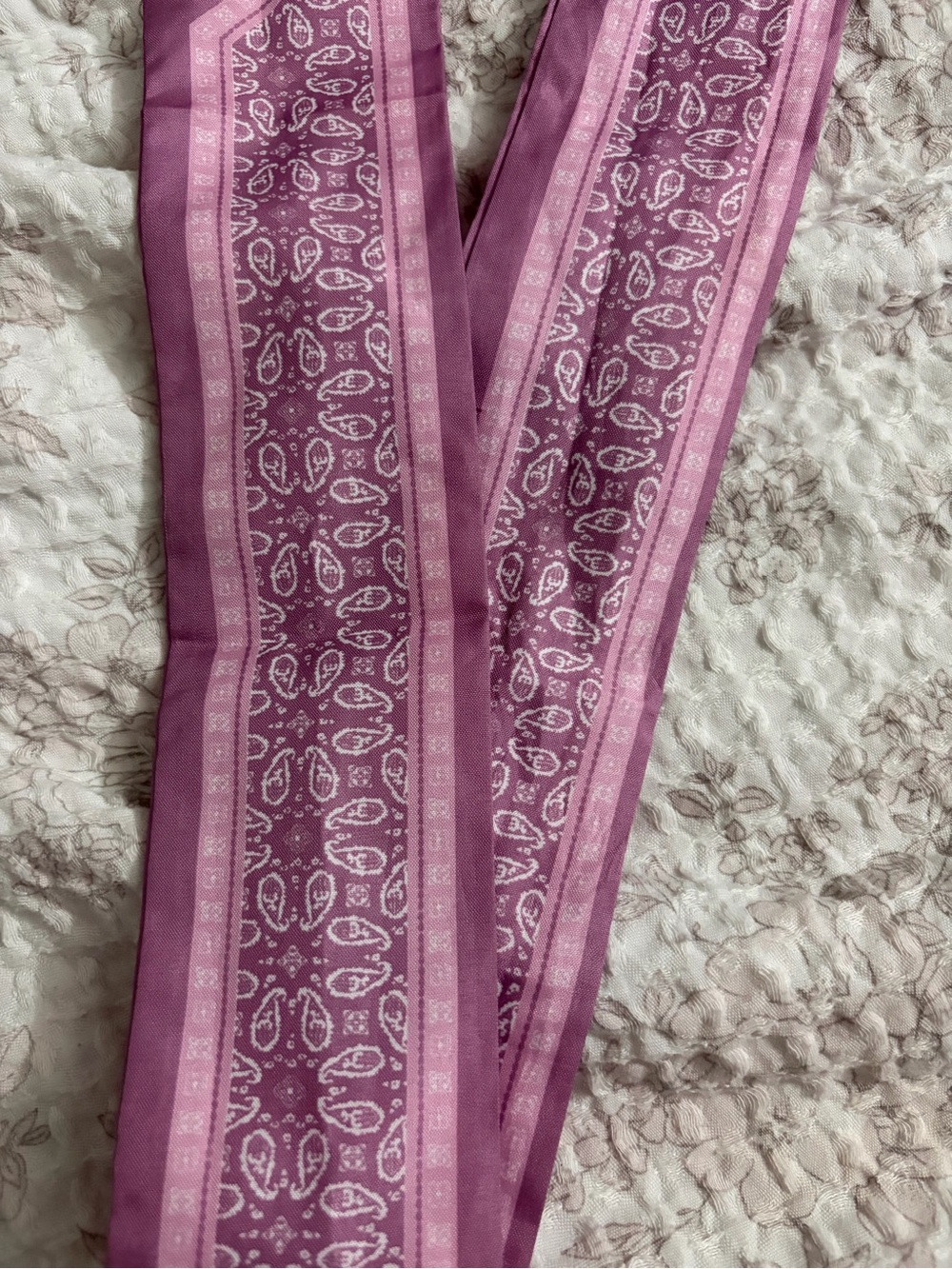 Mauve Pink Paisley Scarf Tie
